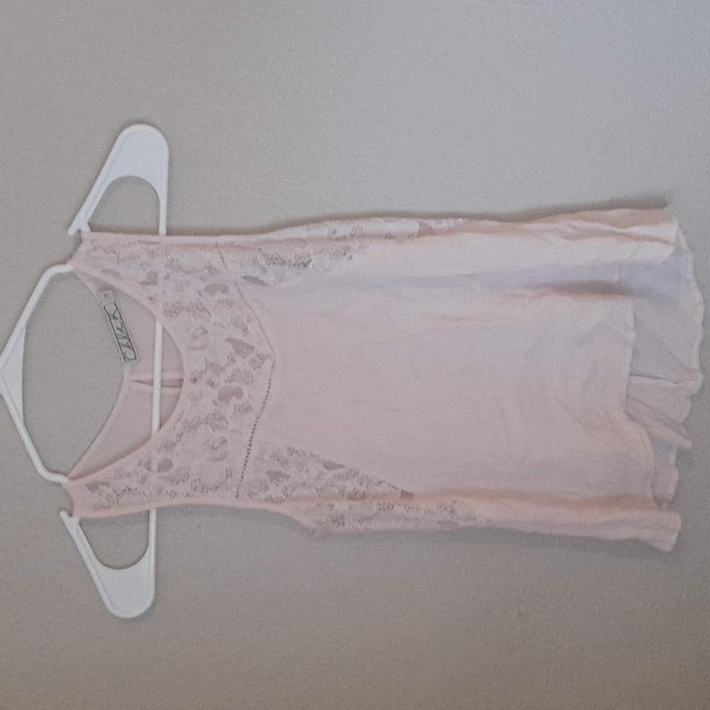 Pink lacy Chloe K tank top